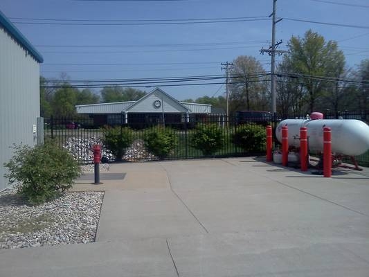 Propane service station, facing road