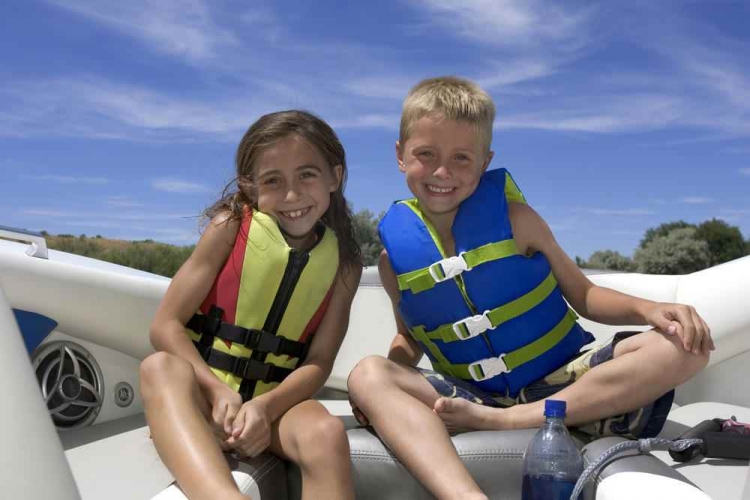 Kids on boat