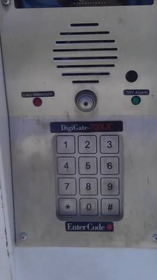 Security gate keypad