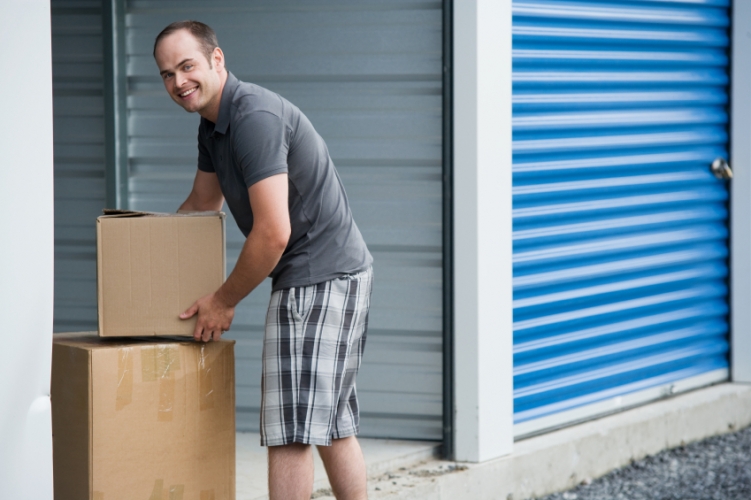 iStock - Moving boxes into self storage